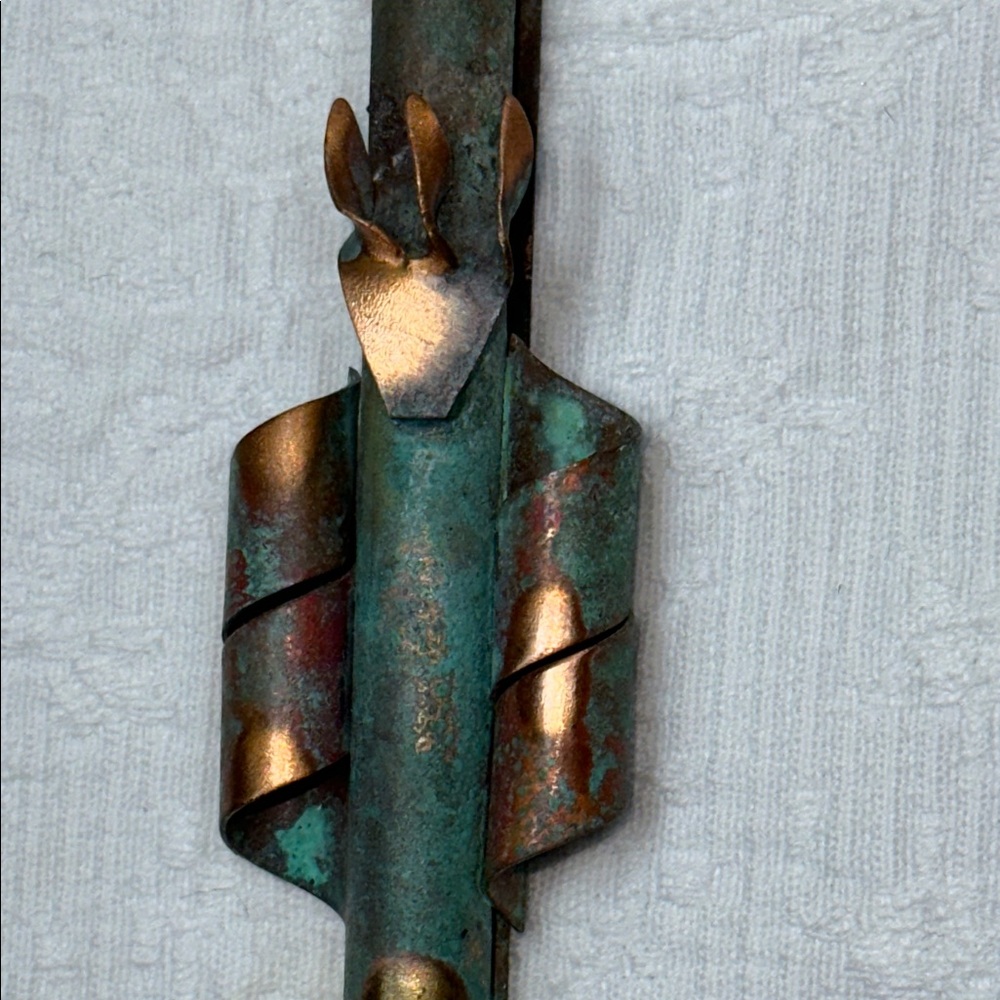 Vintage Copper and Patina Mezuzah - Picture 2 of 3